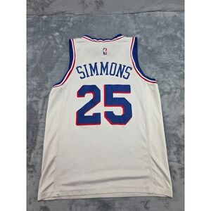 Nike Philadelphia 76ers Ben Simmons 25 Swingman Jersey White Mens 48 Large